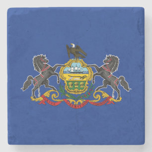 Pennsylvania Staatsflagge Steinuntersetzer
