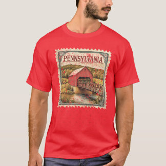 Pennsylvania Stamp State Distressed Vintage United T-Shirt