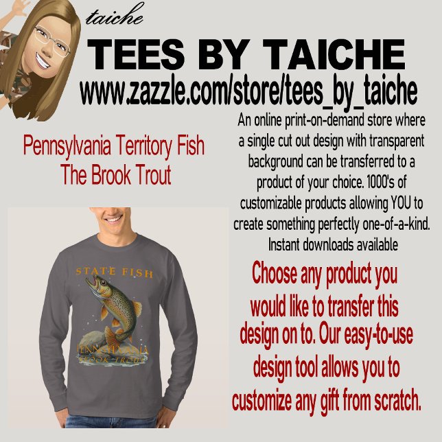 Pennsylvania Territorialfisch Bachforelle T-Shirt (Von Creator hochgeladen)