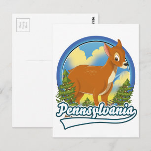 Pennsylvania Travel-Logo Postkarte
