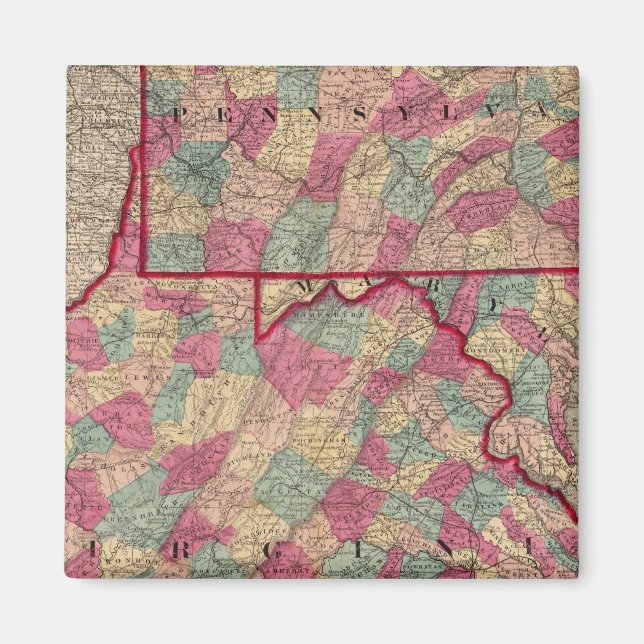 Pennsylvania und Virginia Magnet (Vorne)