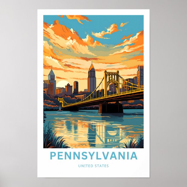 Pennsylvania United Staaten Travel Print Poster (Vorne)