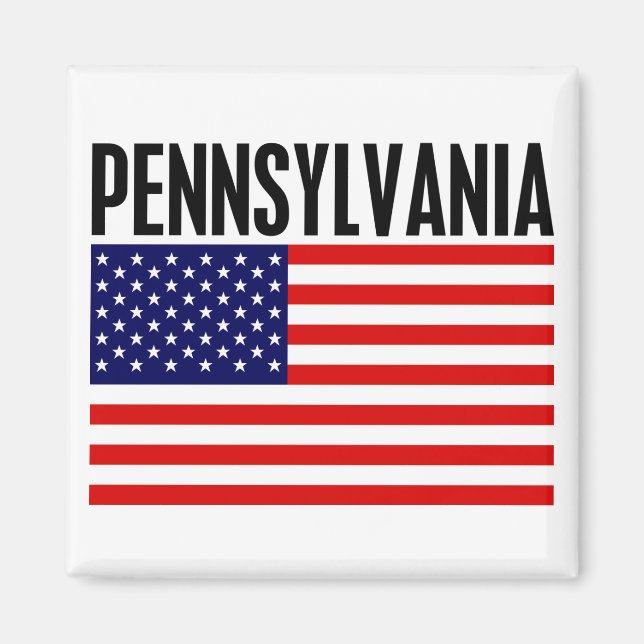 Pennsylvania, US Flagge Magnet (Vorne)