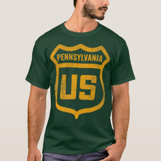 Pennsylvania - US highway distressed weathered loo T-Shirt