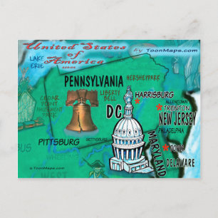 Pennsylvania USA Card Postkarte