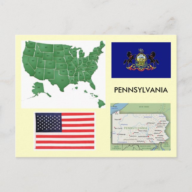 Pennsylvania, USA Postkarte (Vorderseite)