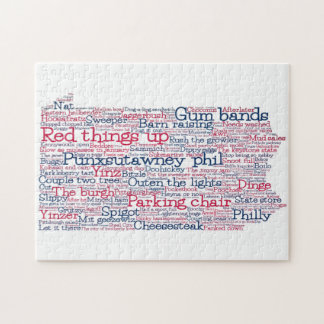 Pennsylvania USA Slang Word Art Map Puzzle