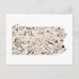 Pennsylvania Vintage Abbildung Karte