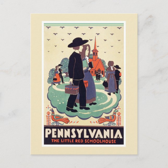 Pennsylvania Vintage Postkarte (Vorderseite)
