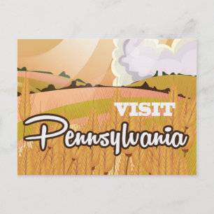 Pennsylvania Vintage-Reiseplakat Postkarte