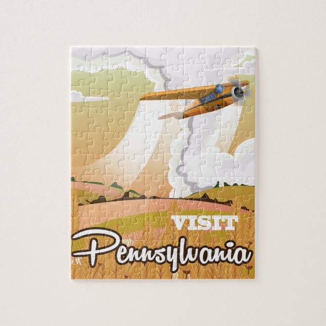 Pennsylvania Vintage Reiseplakat Puzzle (Vertikal)
