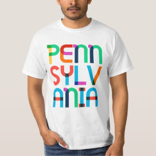 Pennsylvania Vintage Retro Pop Art Farbige 80er T-Shirt