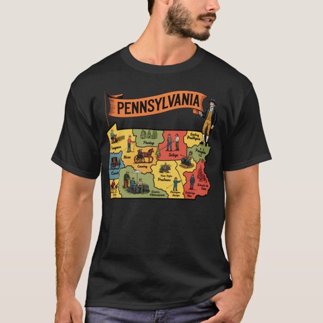 Pennsylvania - Vintager Tourismus T-Shirt (Vorderseite)