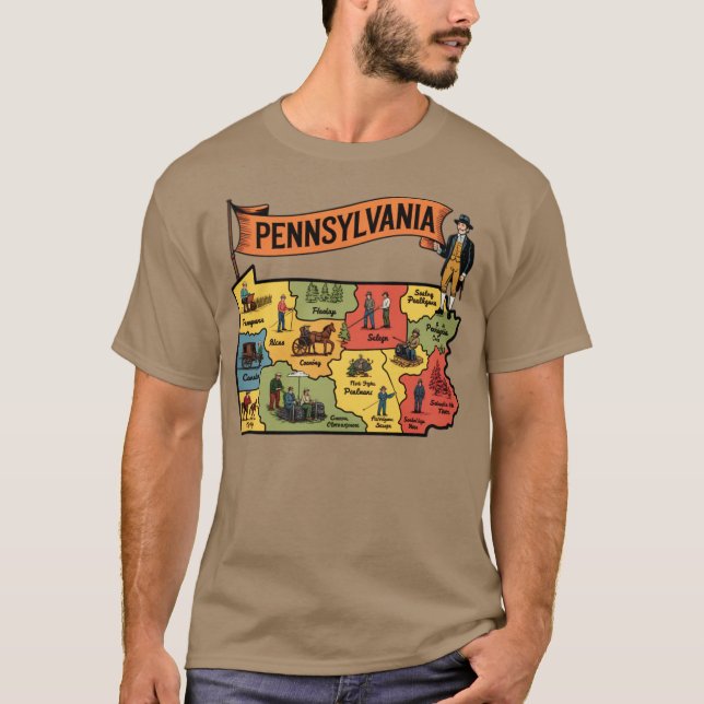 Pennsylvania - Vintager Tourismus T-Shirt (Vorderseite)