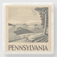 Pennsylvania - Vintages WPA-Poster - Farm und Feld