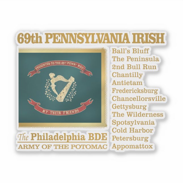 Pennsylvania Volunteer Infantry (BH) Aufkleber (Vorderseite)