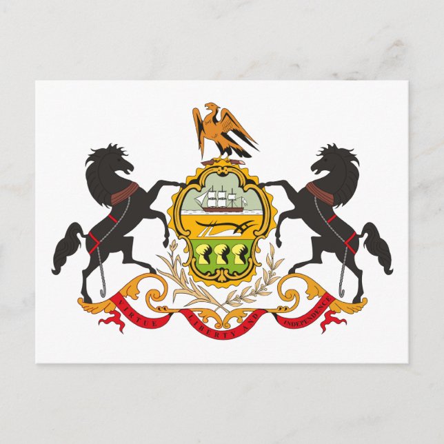 Pennsylvania-Wappen Postkarte (Vorderseite)