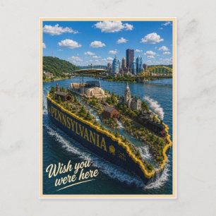 Pennsylvania Wish You Were Here State-Serie Postkarte