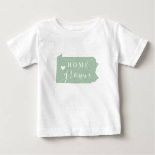 Pennsylvania Zuhause Grown   Editierbarer Staat Co Baby T-shirt