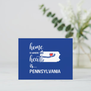 Pennsylvania Zuhause ist das Herz Postkarte