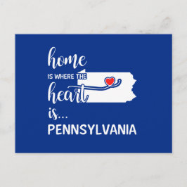 Pennsylvania Zuhause ist das Herz Postkarte