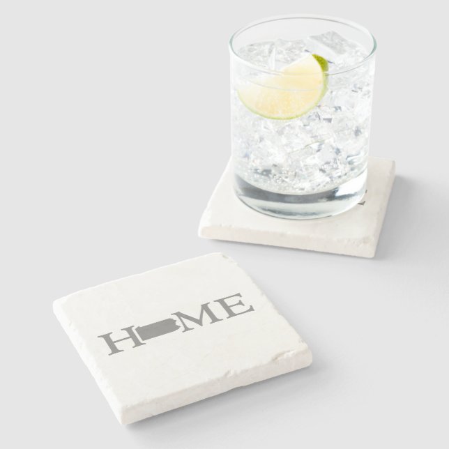 Pennsylvania Zuhause Staat Map Shaped Letter Word  Steinuntersetzer (Seitenansicht)