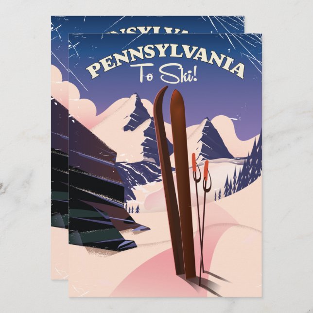 Pennsylvania zum Skifahren (Vorne/Hinten)