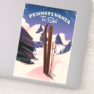 Pennsylvania zum Skifahren Aufkleber