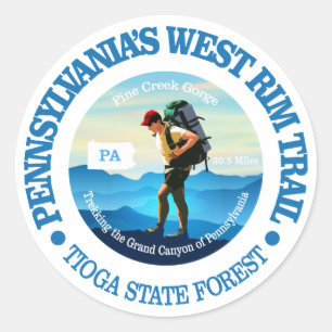 Pennsylvanias Westkante-Spur Runder Aufkleber