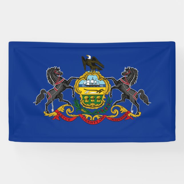 Pennsylvanische Flagge Banner (Horizontal)