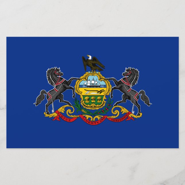 Pennsylvanische Flagge Briefpapier (Vorderseite)