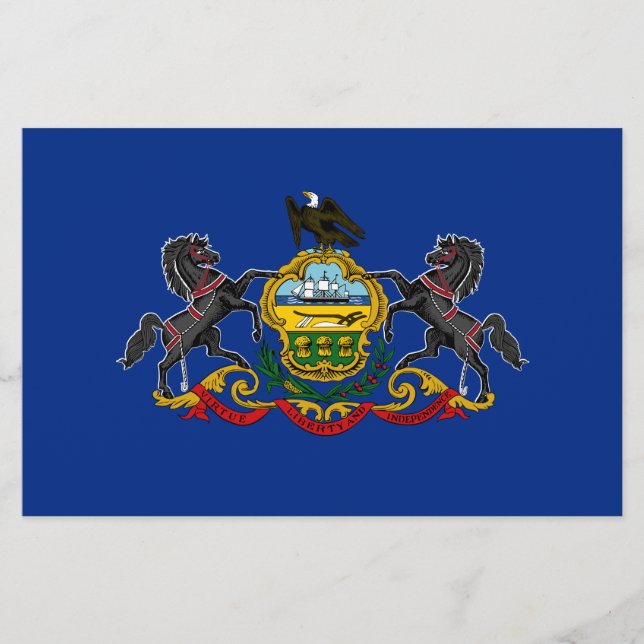 Pennsylvanische Flagge Briefpapier (Vorderseite)