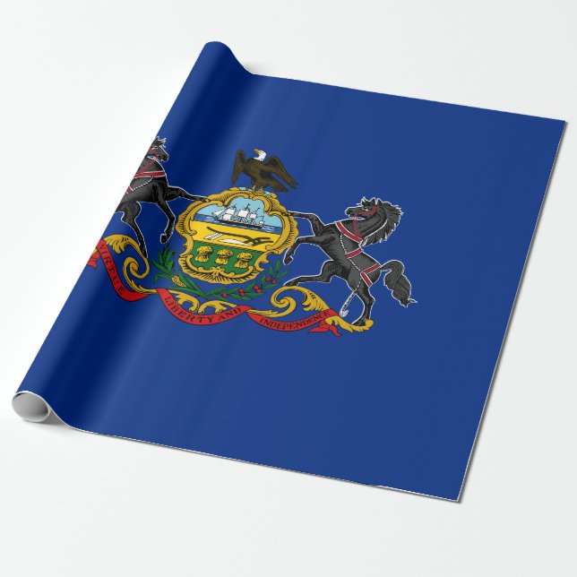 Pennsylvanische Flagge Geschenkpapier (Ungerollt)