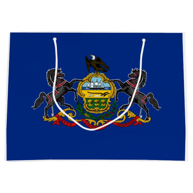 Pennsylvanische Flagge Große Geschenktüte (Vorderseite)