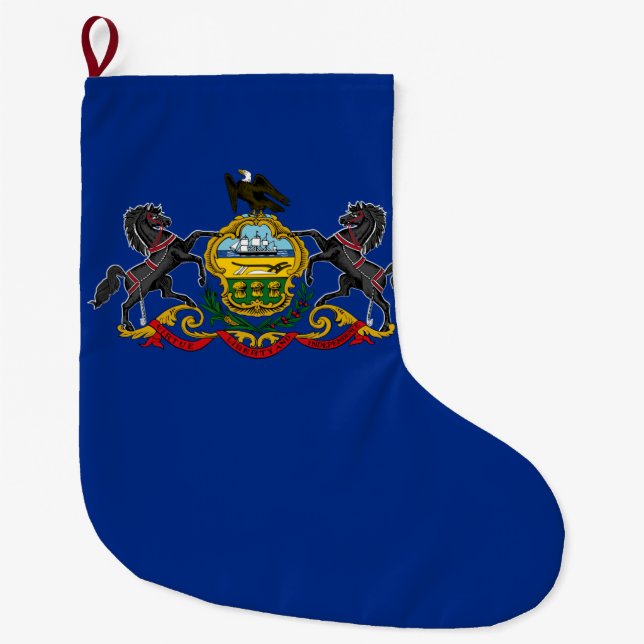 Pennsylvanische Flagge Großer Weihnachtsstrumpf (Vorderseite)