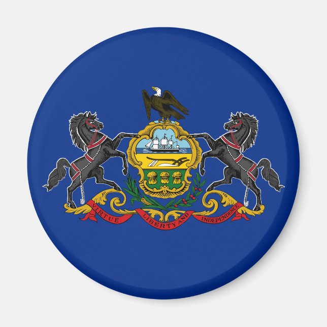Pennsylvanische Flagge Magnet (Vorne)