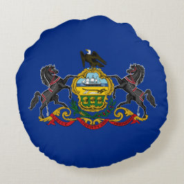 Pennsylvanische Flagge Rundes Kissen