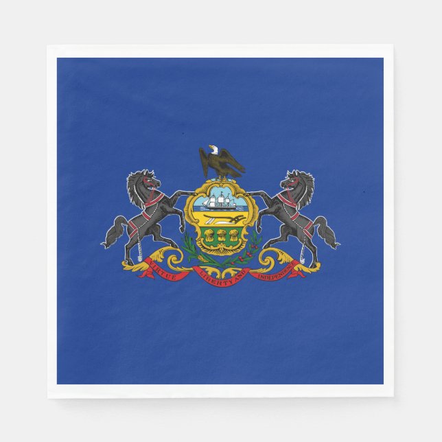 Pennsylvanische Flagge Serviette (Vorderseite)