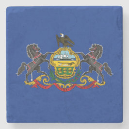 Pennsylvanische Flagge Steinuntersetzer