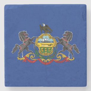 Pennsylvanische Flagge Steinuntersetzer