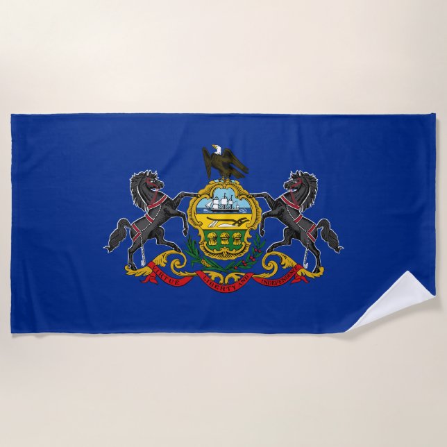 Pennsylvanische Flagge Strandtuch (Vorderseite)