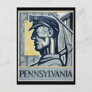 Pennsylvanischer Kohlebergmann Postkarte