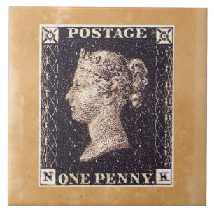Penny Black Briefmarke Fliese