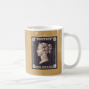Penny Black Briefmarke Kaffeetasse