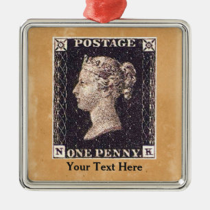 Penny Black Briefmarke Silbernes Ornament