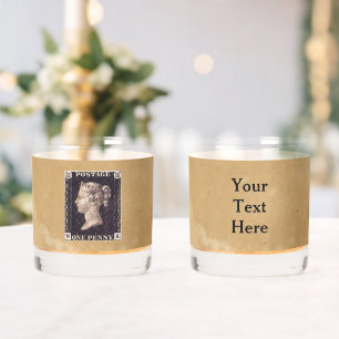 Penny Black Briefmarke Whiskyglas