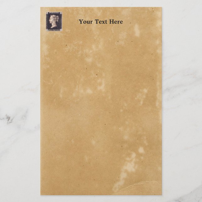 Penny Black Postage-Briefmarke Briefpapier (Vorderseite)