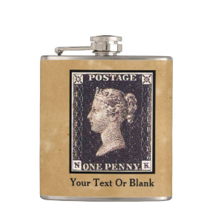 Penny Black Postage-Briefmarke Flachmann