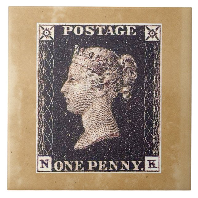 Penny Black Postage-Briefmarke Fliese (Vorderseite)