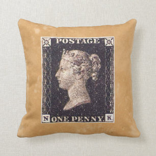 Penny Black Postage-Briefmarke Kissen
